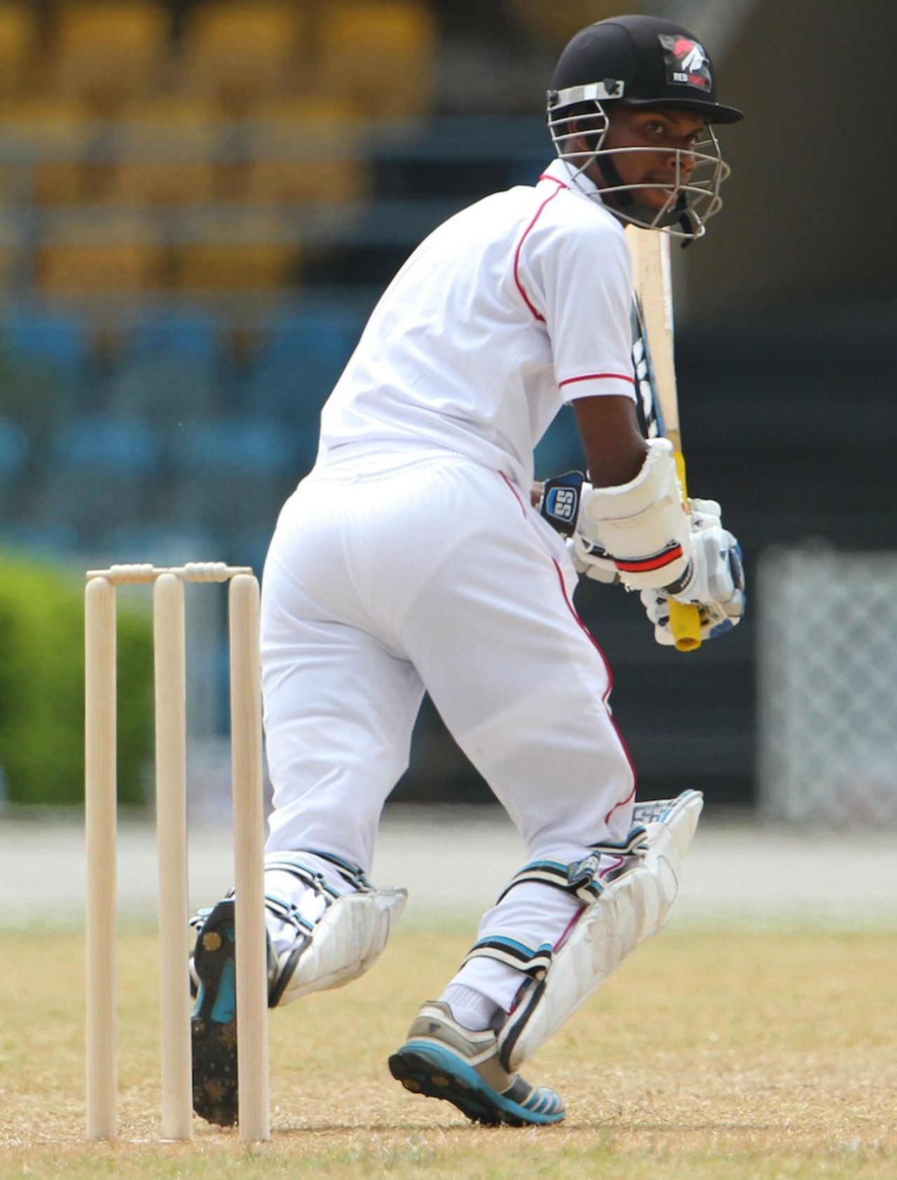 Jeremy Solozano was unbeaten on 69 at stumps, Trinidad & Tobago v Jamaica, WICB Professional Cricket League Regional 4 Day Tournament, 1st day, Port-of-Spain, November 20, 2015