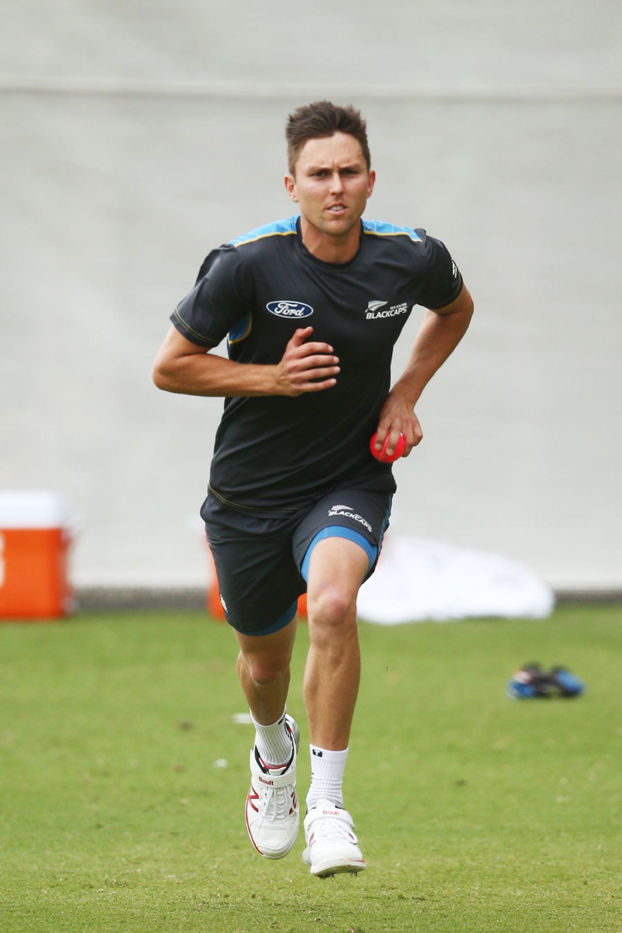 Trent Boult runs in to bowl at nets, Adelaide, November 25, 2015