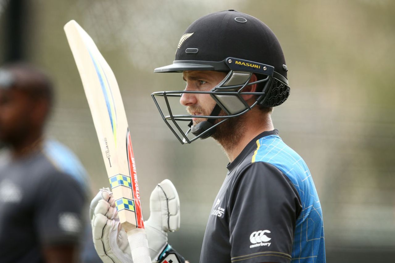 Kane Williamson gets some batting practice ahead of the historic day-night Test, Adelaide, November 25, 2015