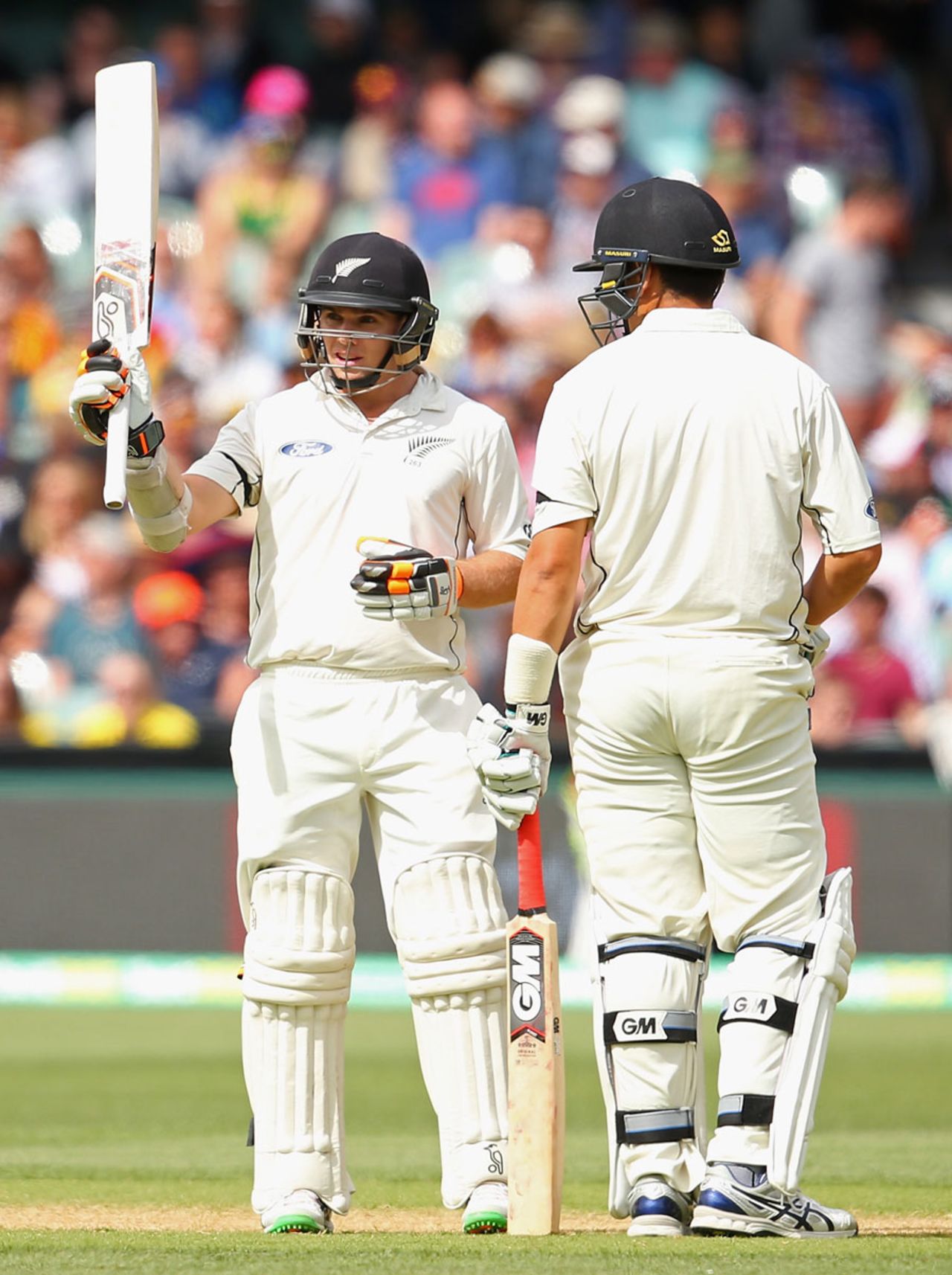 Tom Latham made his first fifty of the series, Australia v New Zealand, 3rd Test, Adelaide, November 27, 2015