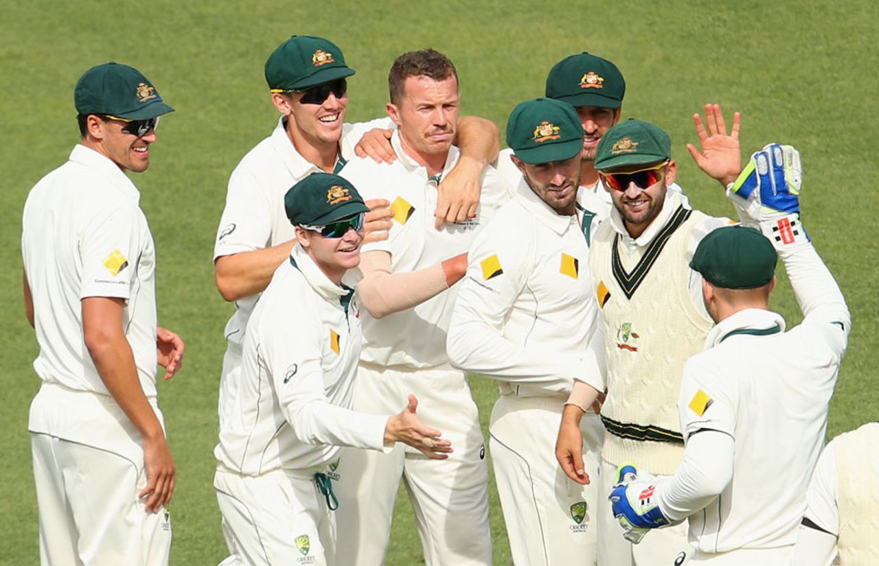 Peter Siddle picked up his 199th Test wicket, Australia v New Zealand, 3rd Test, Adelaide, November 27, 2015