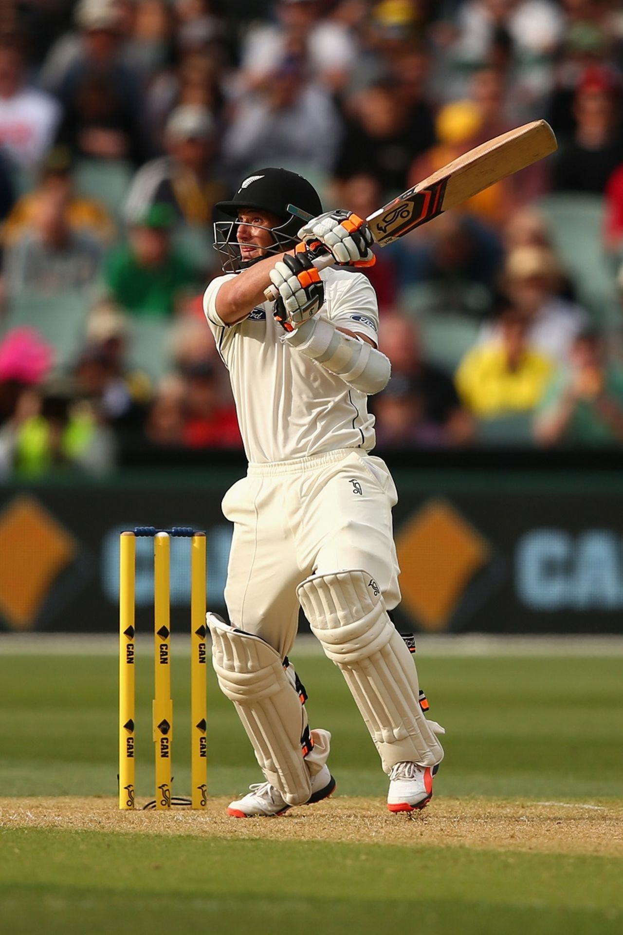 BJ Watling lashes out with a cut, Australia v New Zealand, 3rd Test, Adelaide, November 27, 2015
