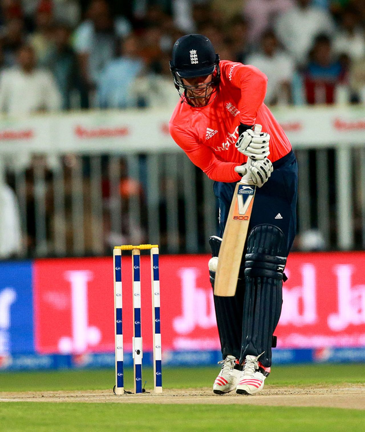 Jason Roy was lbw to the first ball of the match, Pakistan v England, 3rd T20, Sharjah, November 30, 2015