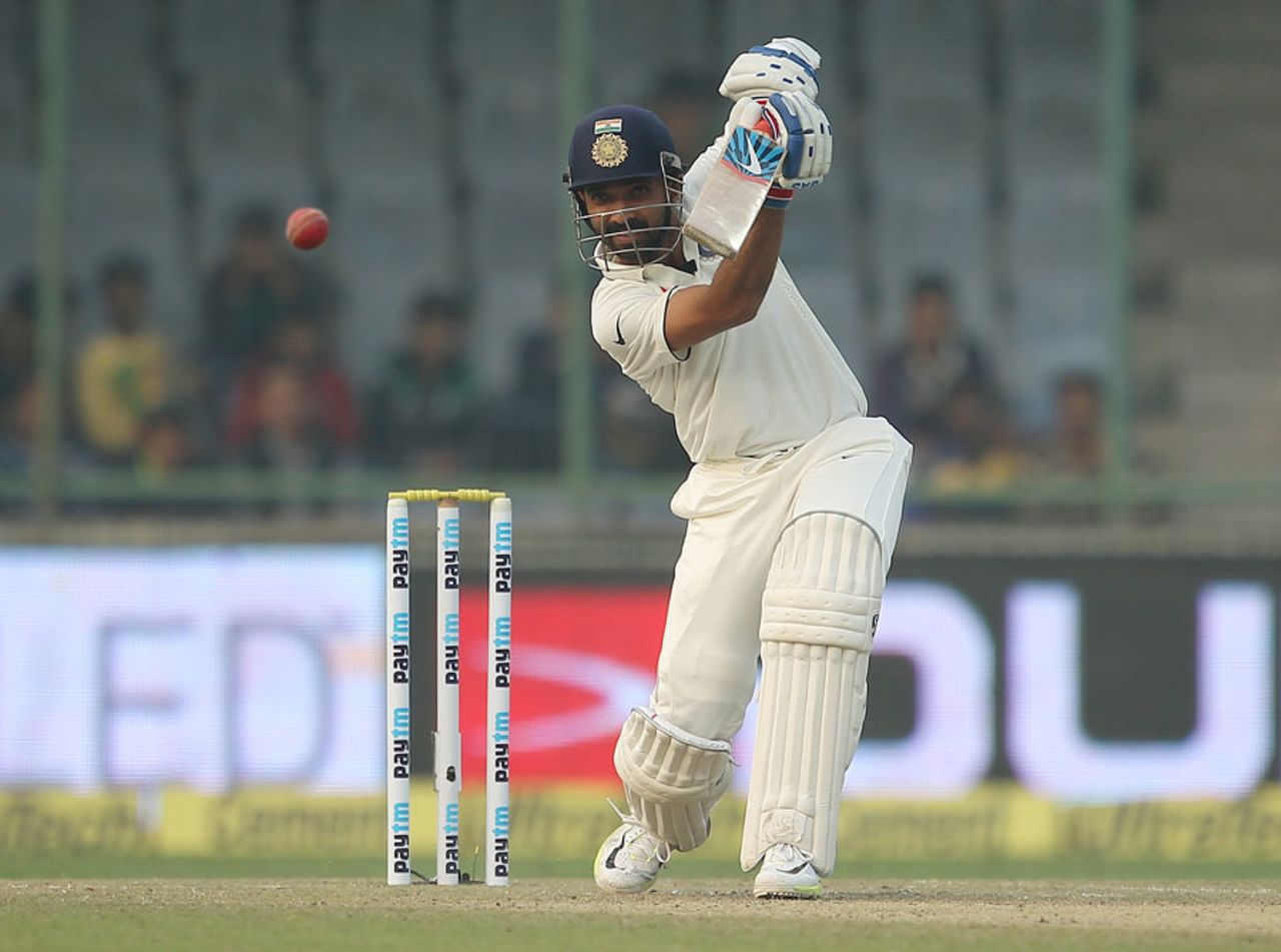 Ajinkya Rahane compiled a crucial fifty, India v South Africa, 4th Test, 1st day, Delhi, December 3, 2015