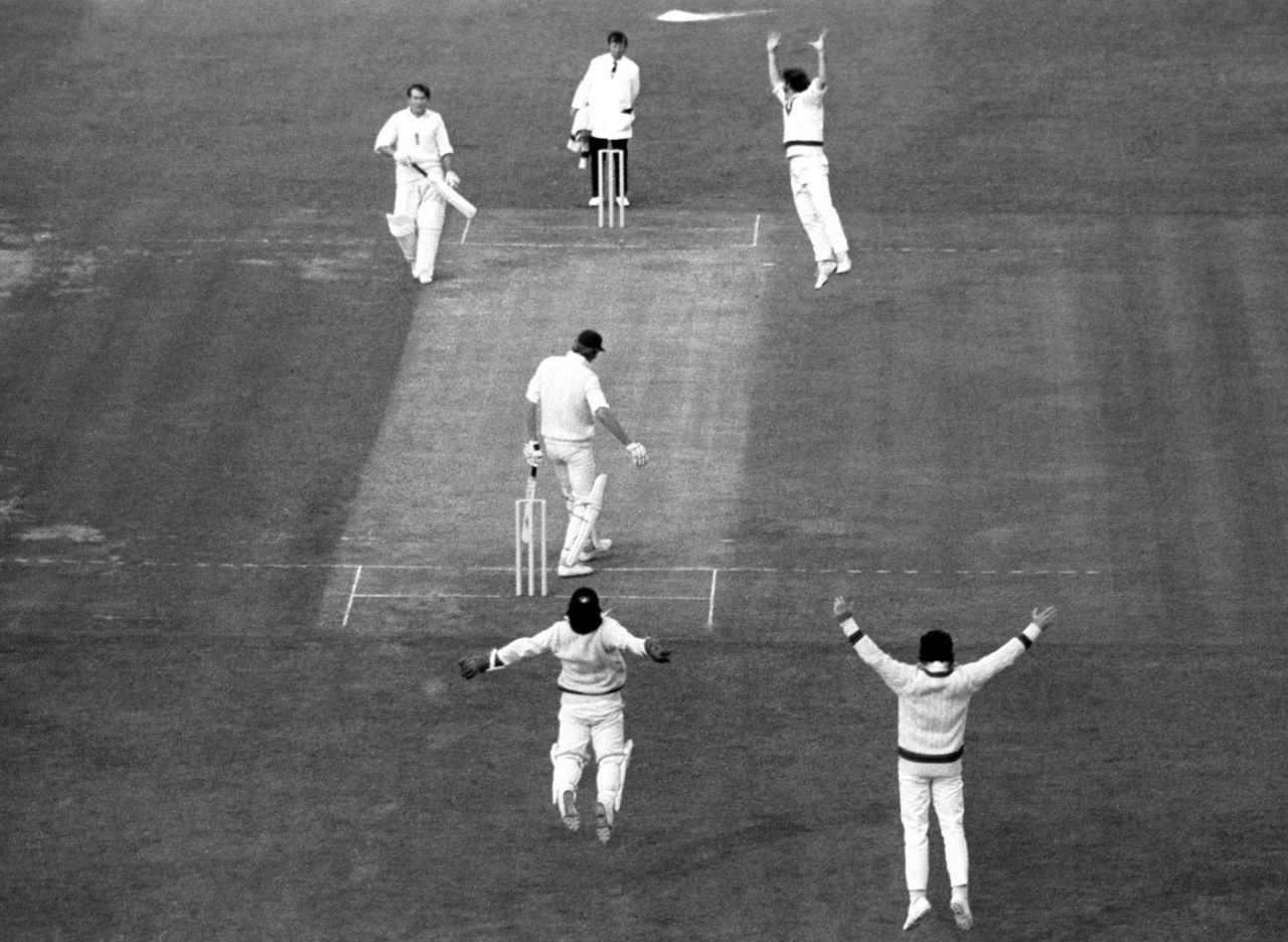 Tony Greig is caught behind off Bob Massie, England v Australia, second Test, Lord's, 1st day, June 22 1972