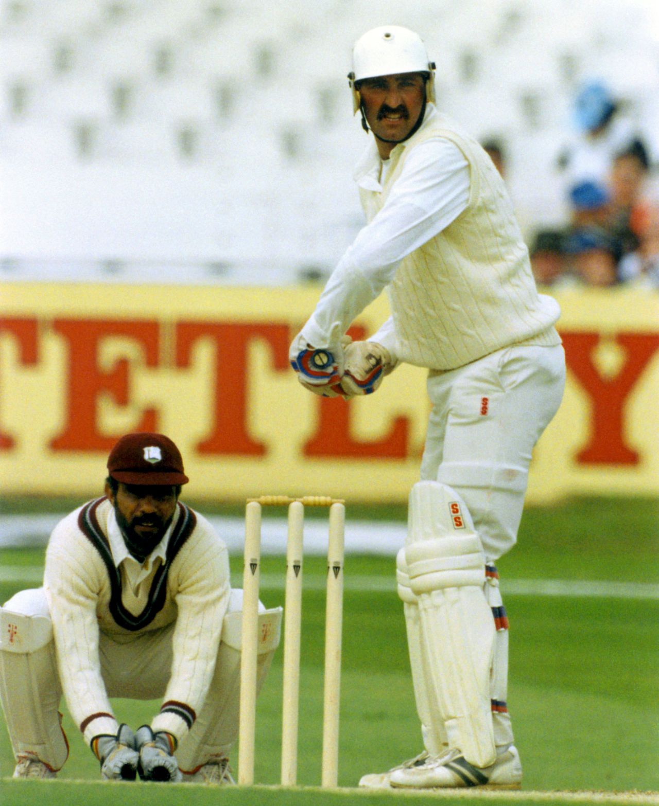 Graham Gooch bats during his 154, England v West Indies, first Test, Headingley, June 9, 1991