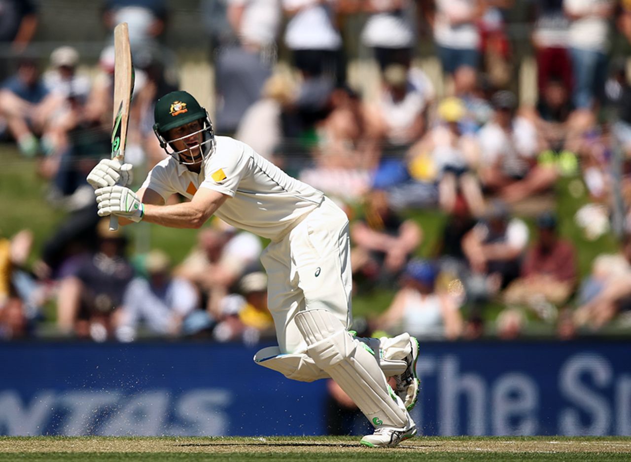 Adam Voges works the ball through the leg side, Australia v West Indies, 1st Test, Hobart, 1st day, December 10, 2015