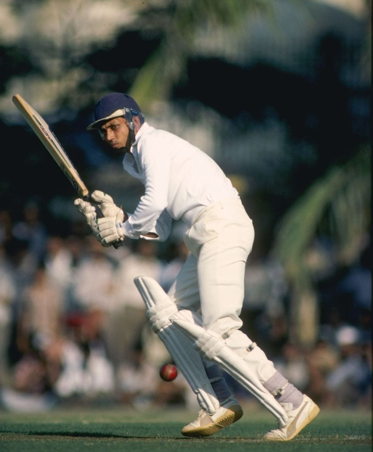 Mohinder Amaranth bats, India v England, second Test, day one, Delhi, December 12, 1984