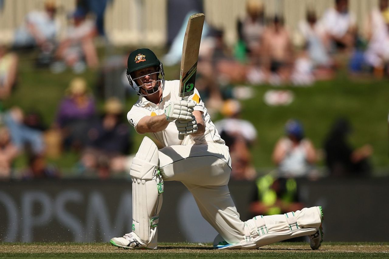 Adam Voges sweeps, Australia v West Indies, 1st Test, Hobart, 1st day, December 10, 2015