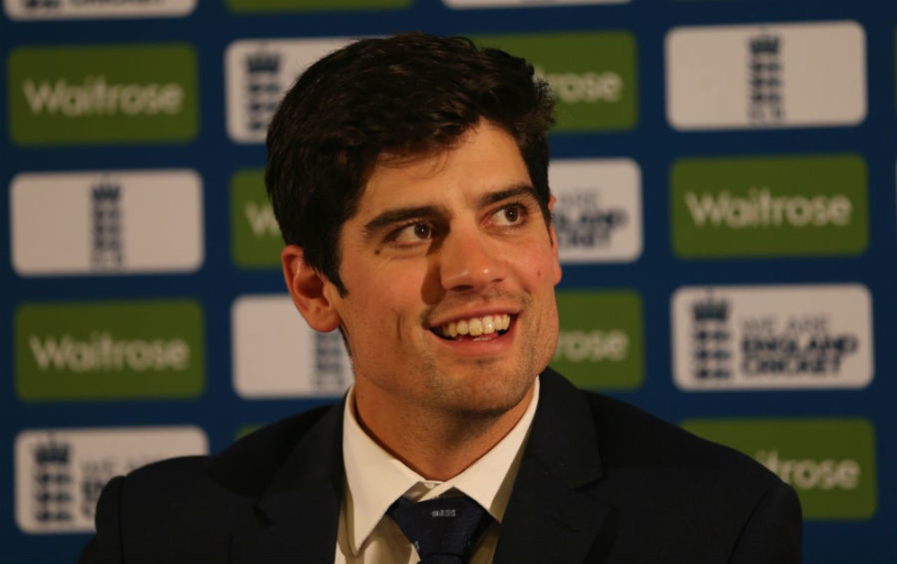 Alastair Cook speaks to the media ahead of England's tour of South Africa, Heathrow, December 10, 2015