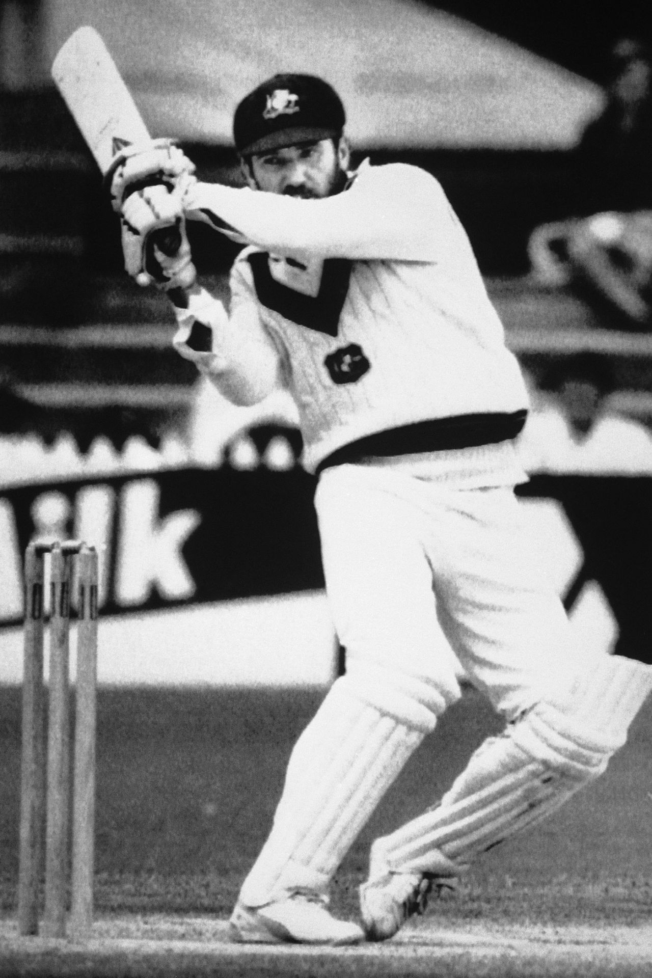 Allan Border on his way to a century, Australia v England, 3rd Test, Adelaide, 5th day, December 16, 1986