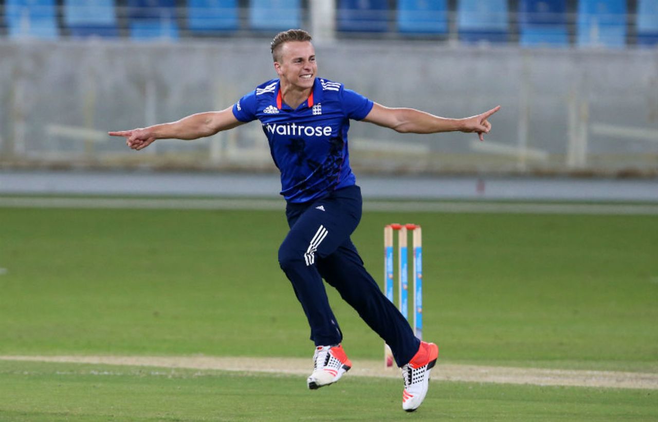 Tom Curran returned figures of 2 for 15 on his England Lions debut, Pakistan A v England Lions, 4th unofficial T20I, Dubai, December 13, 2015