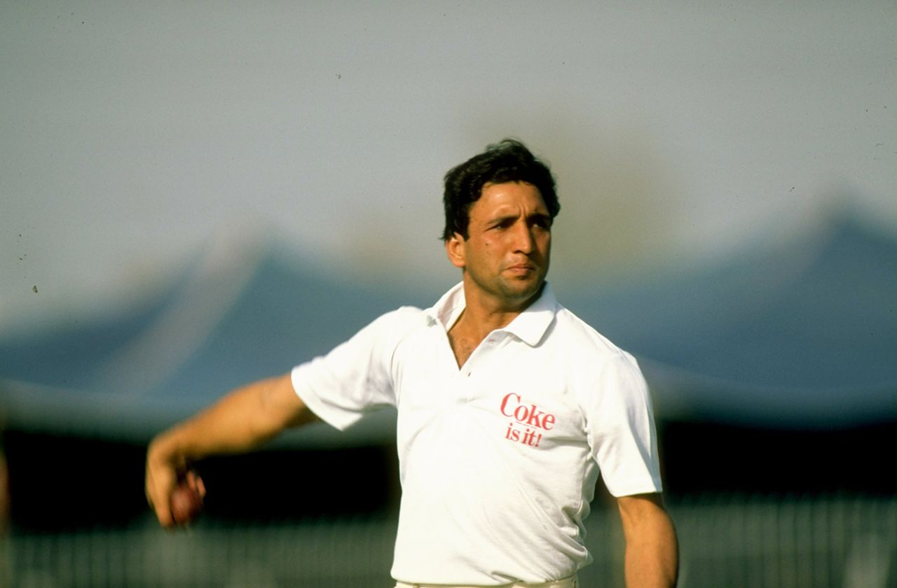 Abdul Qadir during the Pakistan v England series, 1984