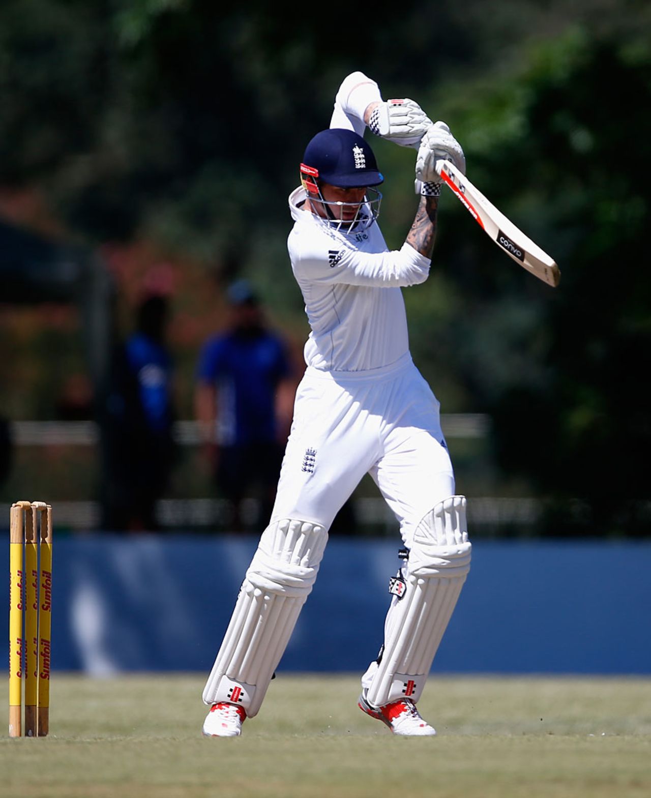 Alex Hales made 56 before leaving a straight delivery, South Africa A v England XI, Tour match, Pietermaritzburg, December 20, 2015
