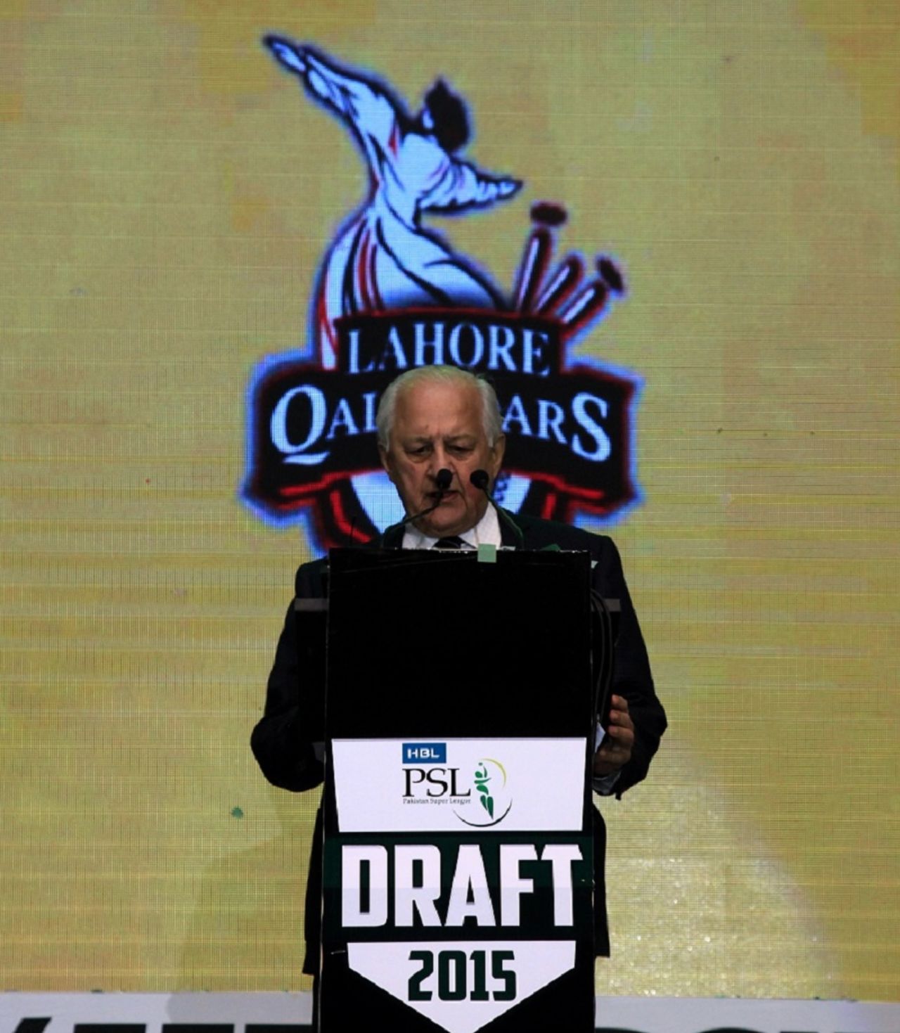PCB chairman Shaharyar Khan speaks at the draft, PSL draft, Lahore, December 21, 2015