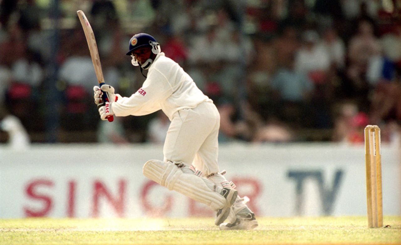Aravinda de Silva on his way to a century, Sri Lanka v England, 1st Test, Galle International Stadium, 23 February 2001