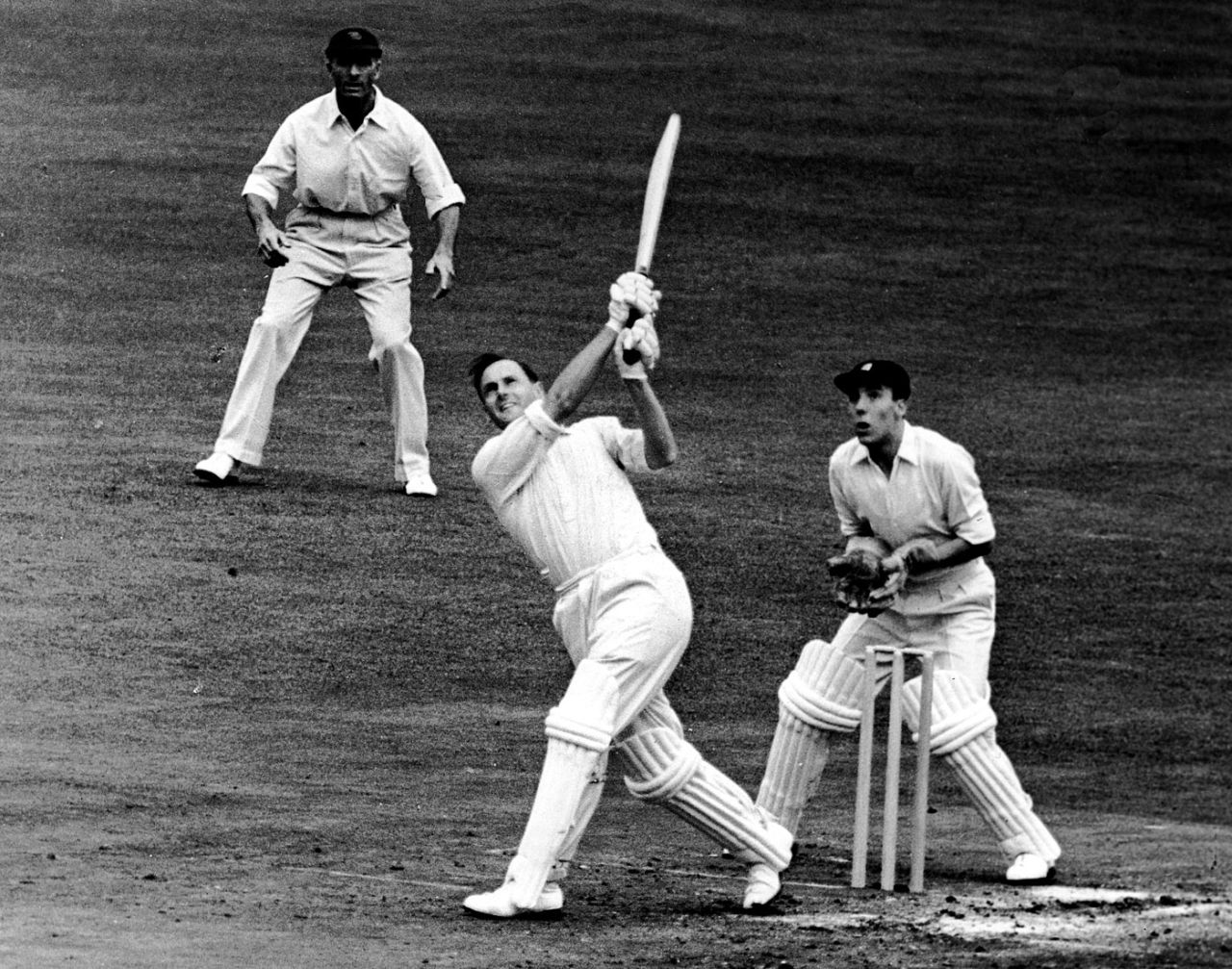 Peter May bats for Surrey, Lord's, August 17, 1957