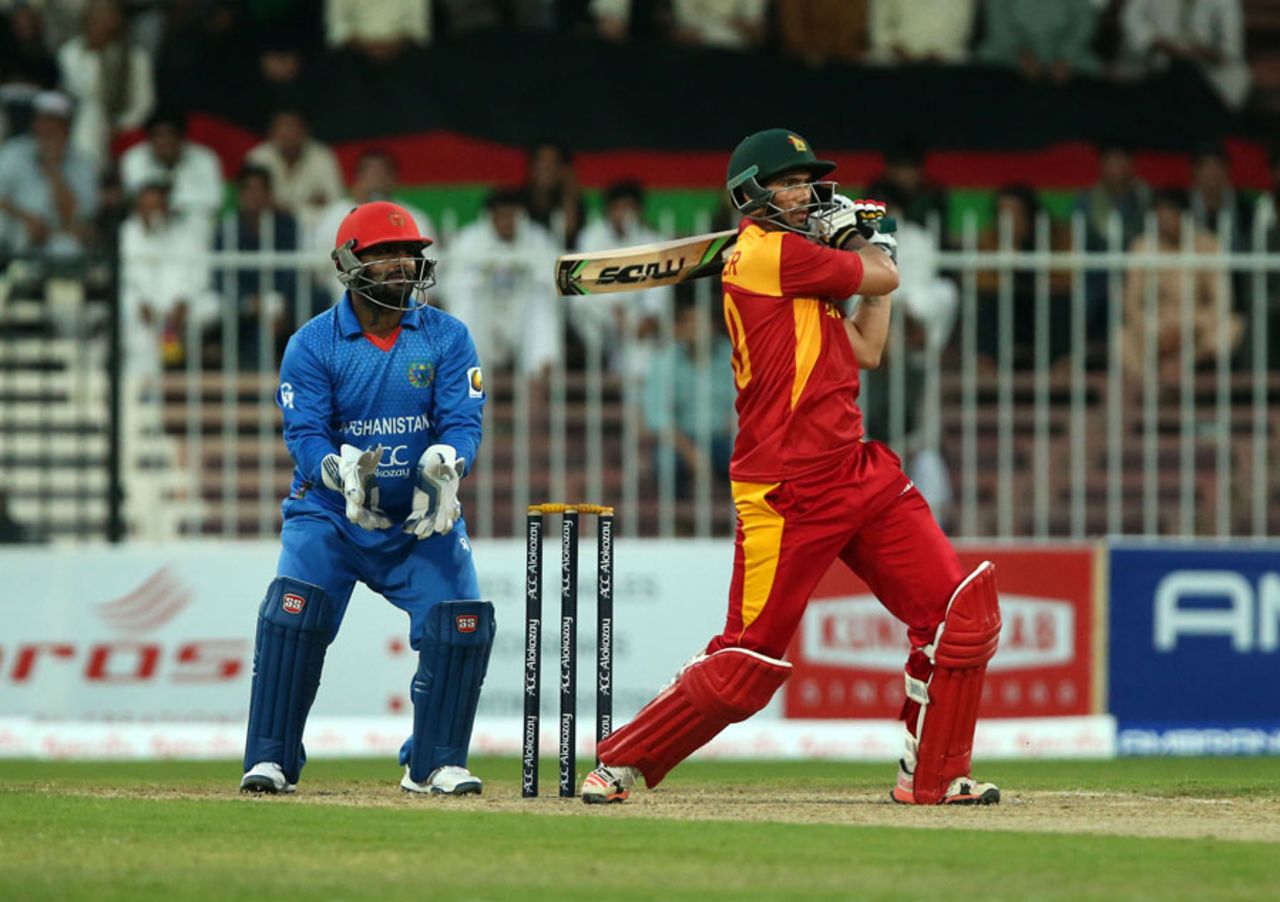 Graeme Cremer chipped in with a vital 58, Afghanistan v Zimbabwe, 3rd ODI, Sharjah, January 2, 2016