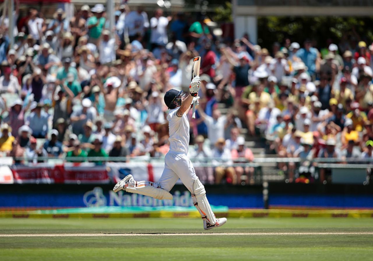 Ben Stokes completes his double century, South Africa v England, 2nd Test, Cape Town, 2nd day, January 3, 2016