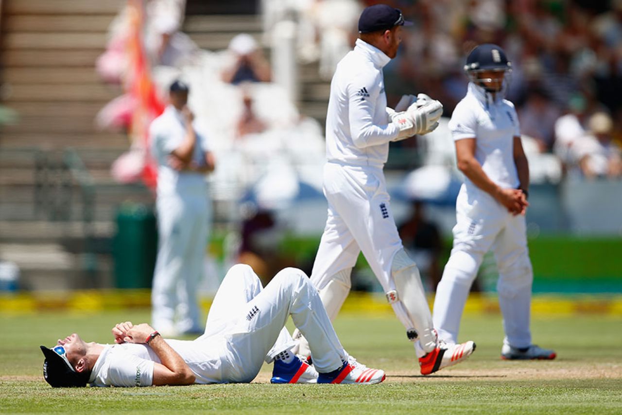 James Anderson gave Hashim Amla a life at slip on 76, South Africa v England, 2nd Test, Cape Town, 3rd day, January 4, 2016