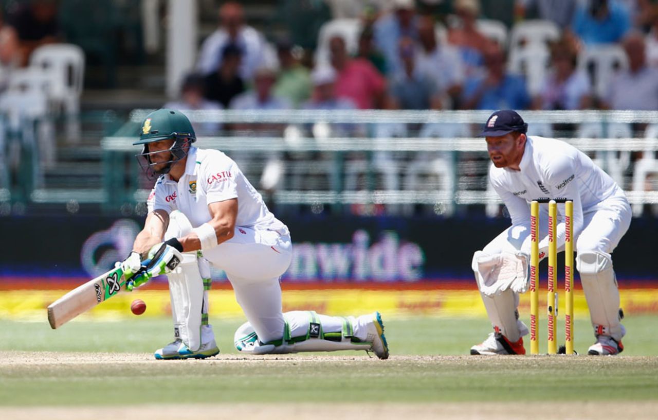 Faf du Plessis continued his return to form, South Africa v England, 2nd Test, Cape Town, 4th day, January 5, 2016