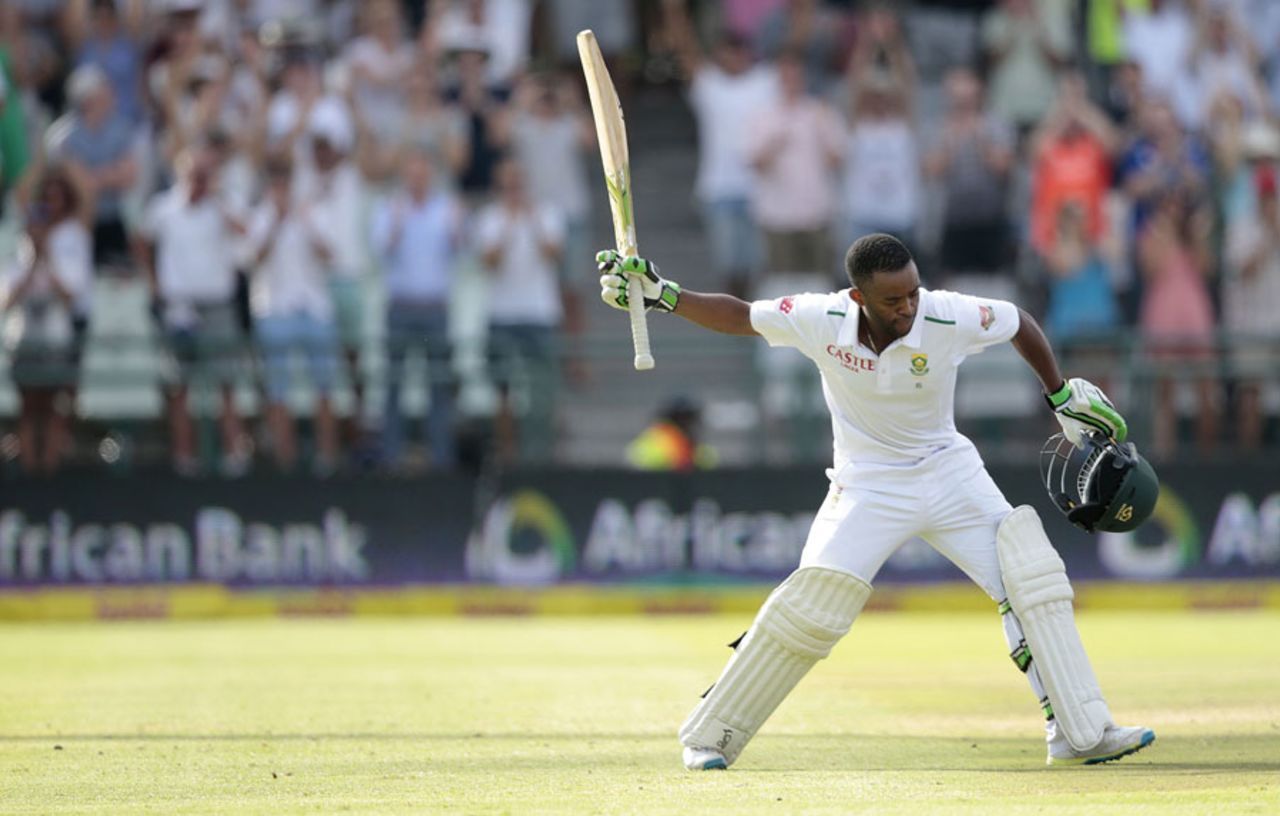 Temba Bavuma reaches his century, South Africa v England, 2nd Test, Cape Town, 4th day, January 5, 2016