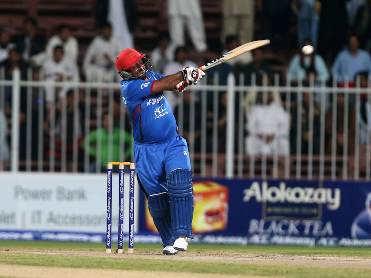 Mohammad Shahzad unleashes one of his pulls, Afghanistan v Zimbabwe, 2nd T20I, Sharjah, January 10, 2016