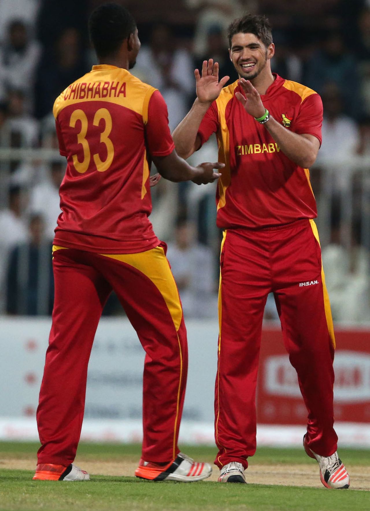 Graeme Cremer found a rare reason to smile, Afghanistan v Zimbabwe, 2nd T20I, Sharjah, January 10, 2016
