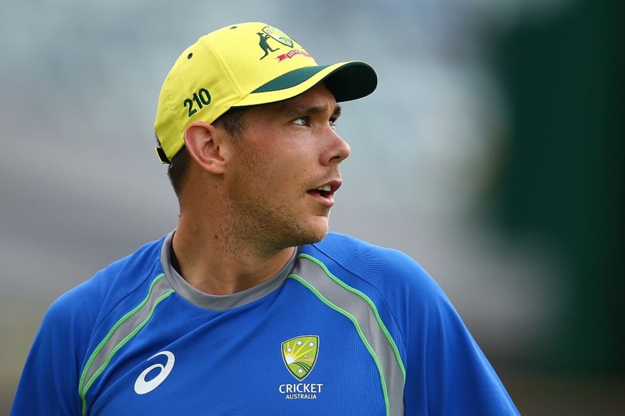 Looking ahead: Scott Boland on the morning of his ODI debut, Australia v India, 1st ODI, Perth, January 12, 2016