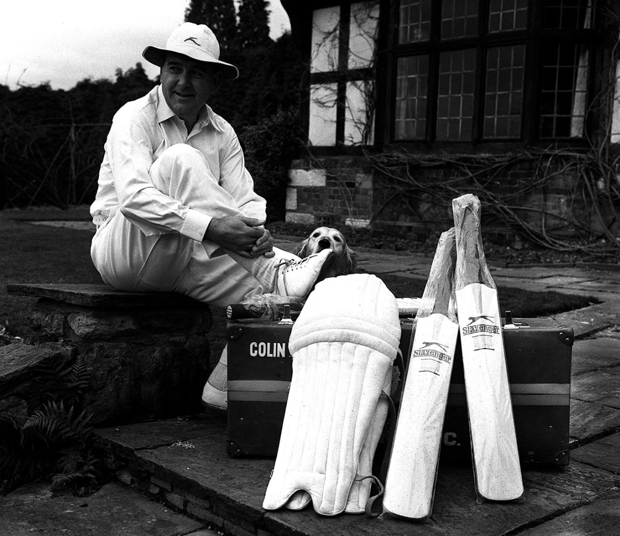 Colin Cowdrey gets ready to leave for Australia, Limpsfield, December 6, 1974