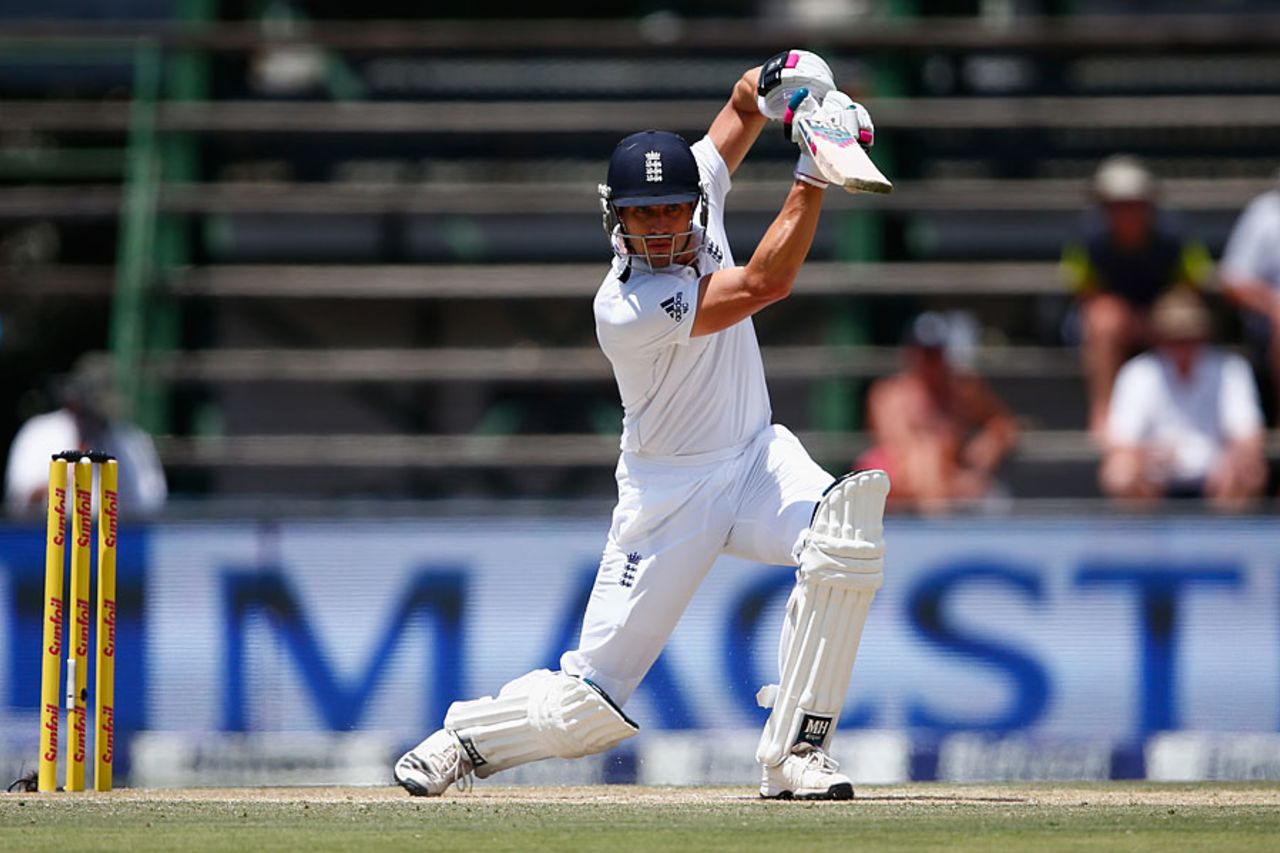 Nick Compton plays a picture-perfect cover drive, South Africa v England, 3rd Test, Johannesburg, 2nd day, January 15, 2016