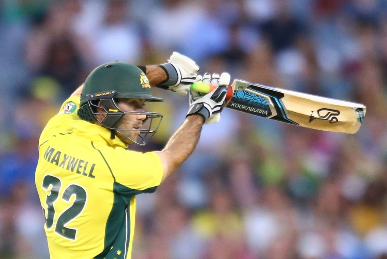 Glenn Maxwell struck a quick fifty, Australia v India, 3rd ODI, Melbourne, January 17, 2016 