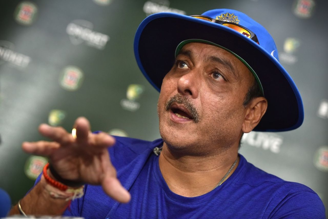 Ravi Shastri speaks to the media ahead of the fourth ODI, Canberra, January 19, 2016