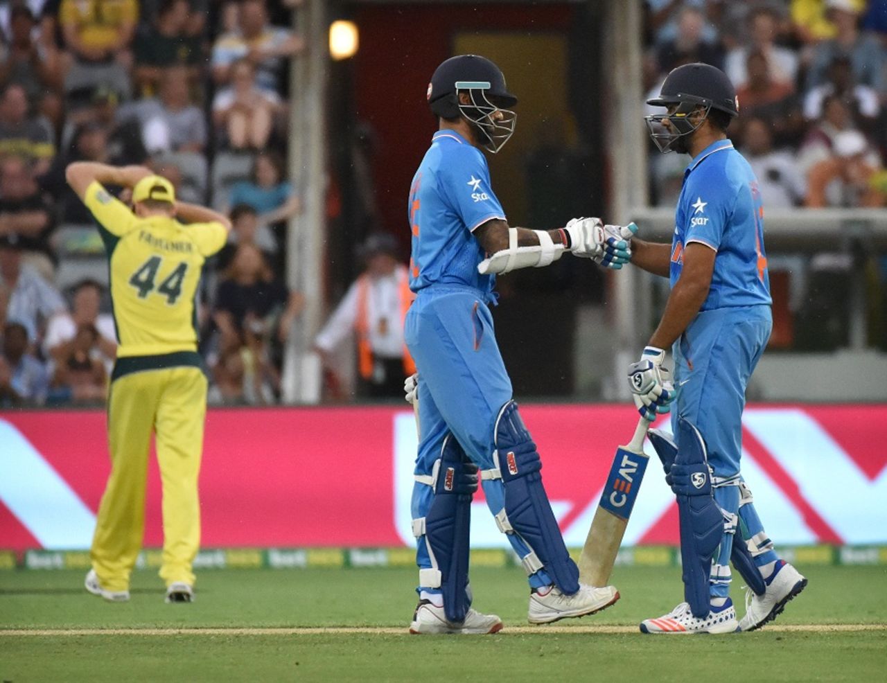 Shikhar Dhawan and Rohit Sharma gave India a brisk start, Australia v India, 4th ODI, Canberra, January 20, 2016