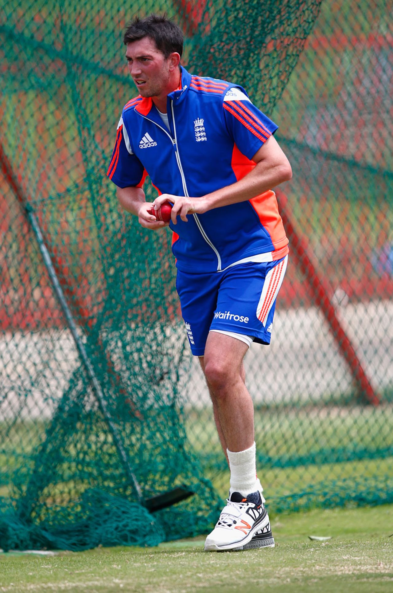 Mark Footitt was hostile during England's net session, Centurion, January 20, 2016