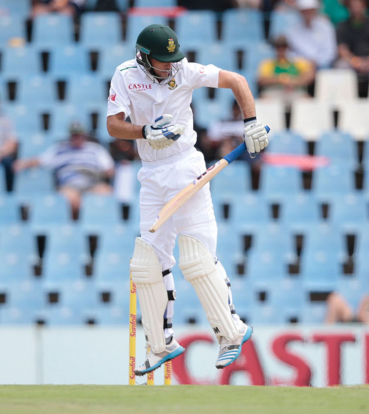 Debutant Stephen Cook fends one off his hip, South Africa v England, 4th Test, Centurion, 1st day, January 22, 2016