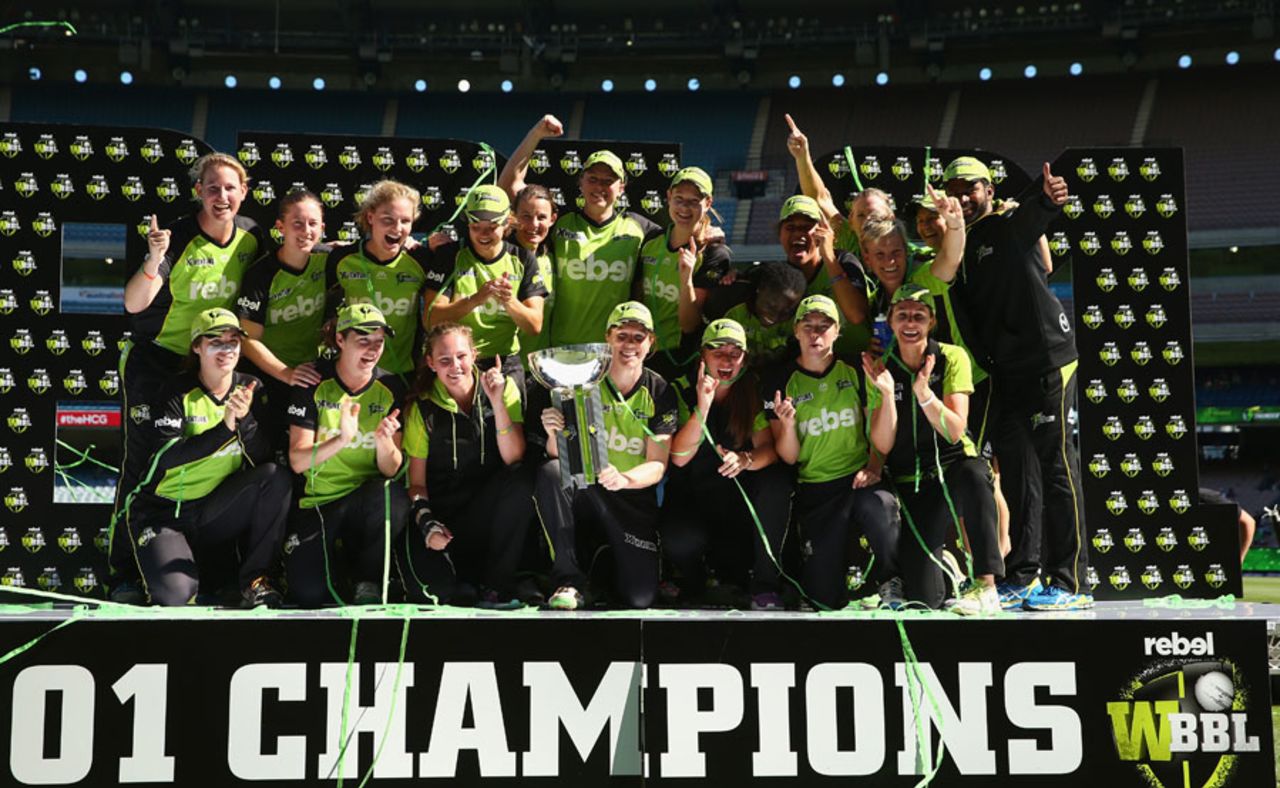 Sydney Thunder won the inaugural WBBL title, Sydney Sixers v Sydney Thunder, Women's BBL final, Melbourne, January 24, 2016