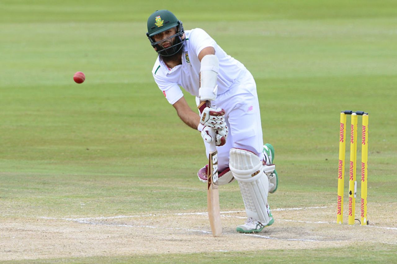 Hashim Amla digs a ball out to the leg side, South Africa v England, 4th Test, Centurion, 4th day, January 25, 2016