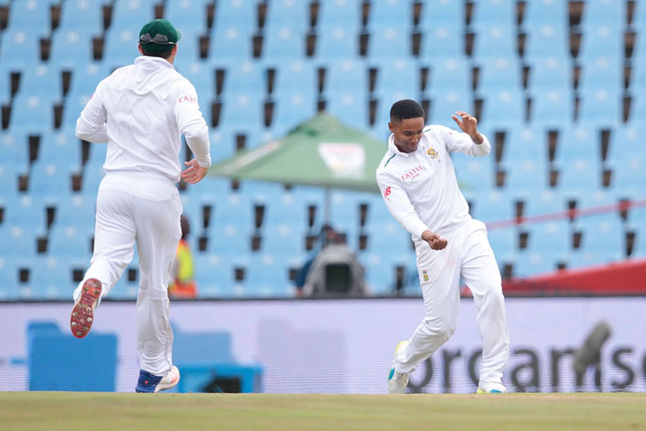 Dane Piedt claimed the big wicket of Joe Root, South Africa v England, 4th Test, Centurion, 5th day, January 26, 2016