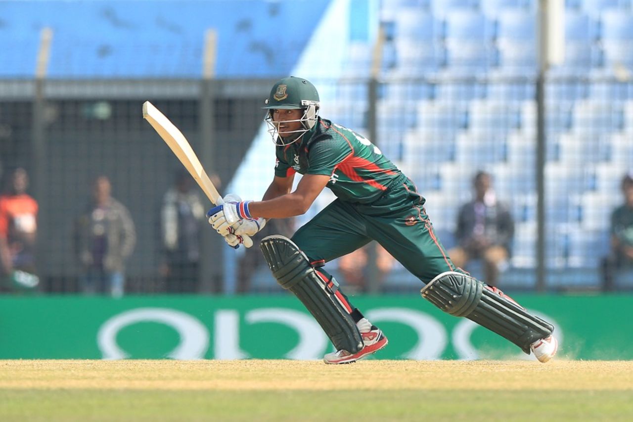 Nazmul Hossain Shanto struck a match-winning fifty, Bangladesh v South Africa, Under-19 World Cup, Chittagong, January 27, 2016
