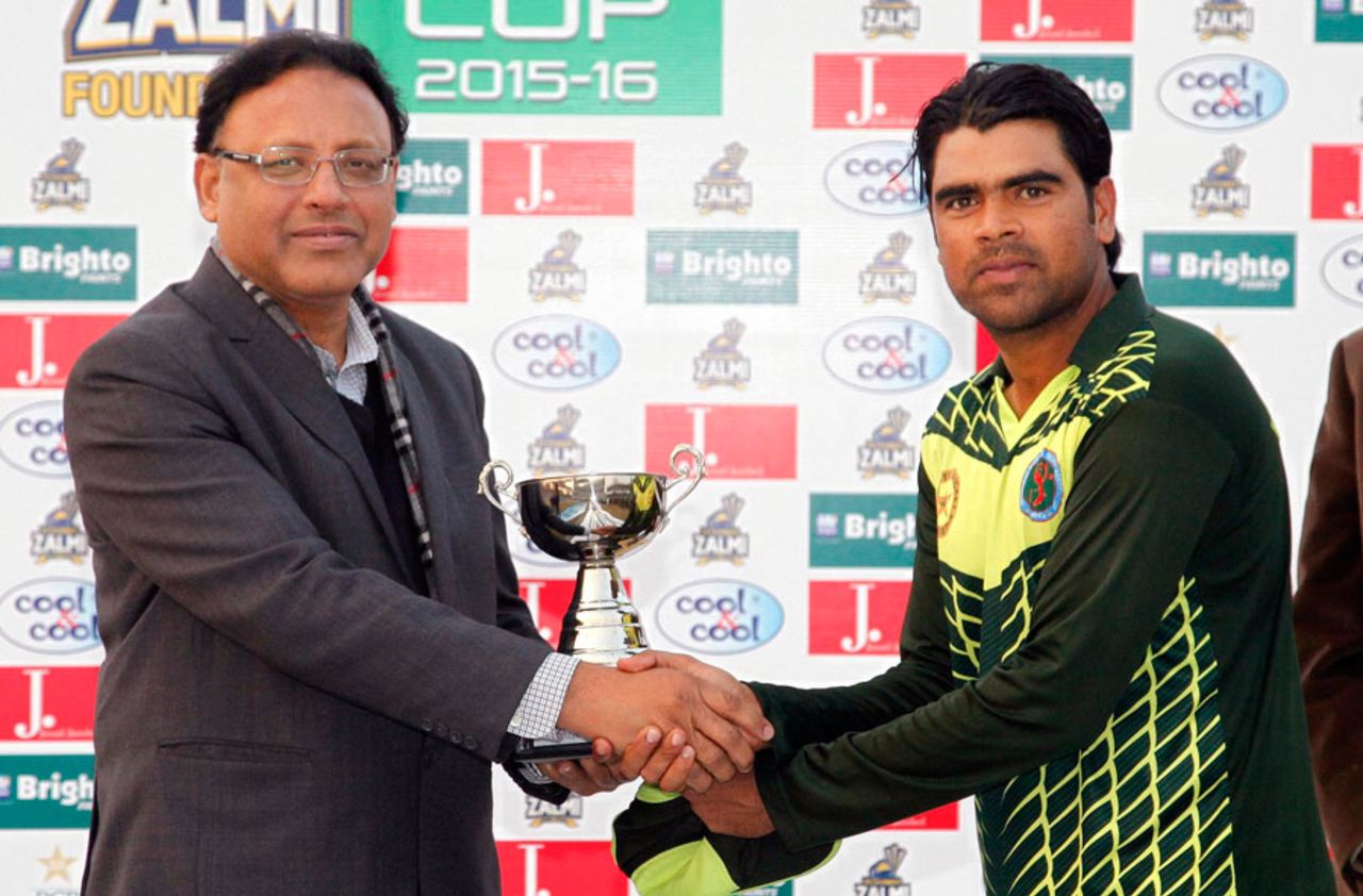 Shahid Yousuf was the Man of the Match for his unbeaten 100, Khan Research Laboratories v Islamabad, 2nd semi-final, National One Day Cup, Lahore, January 27, 2016