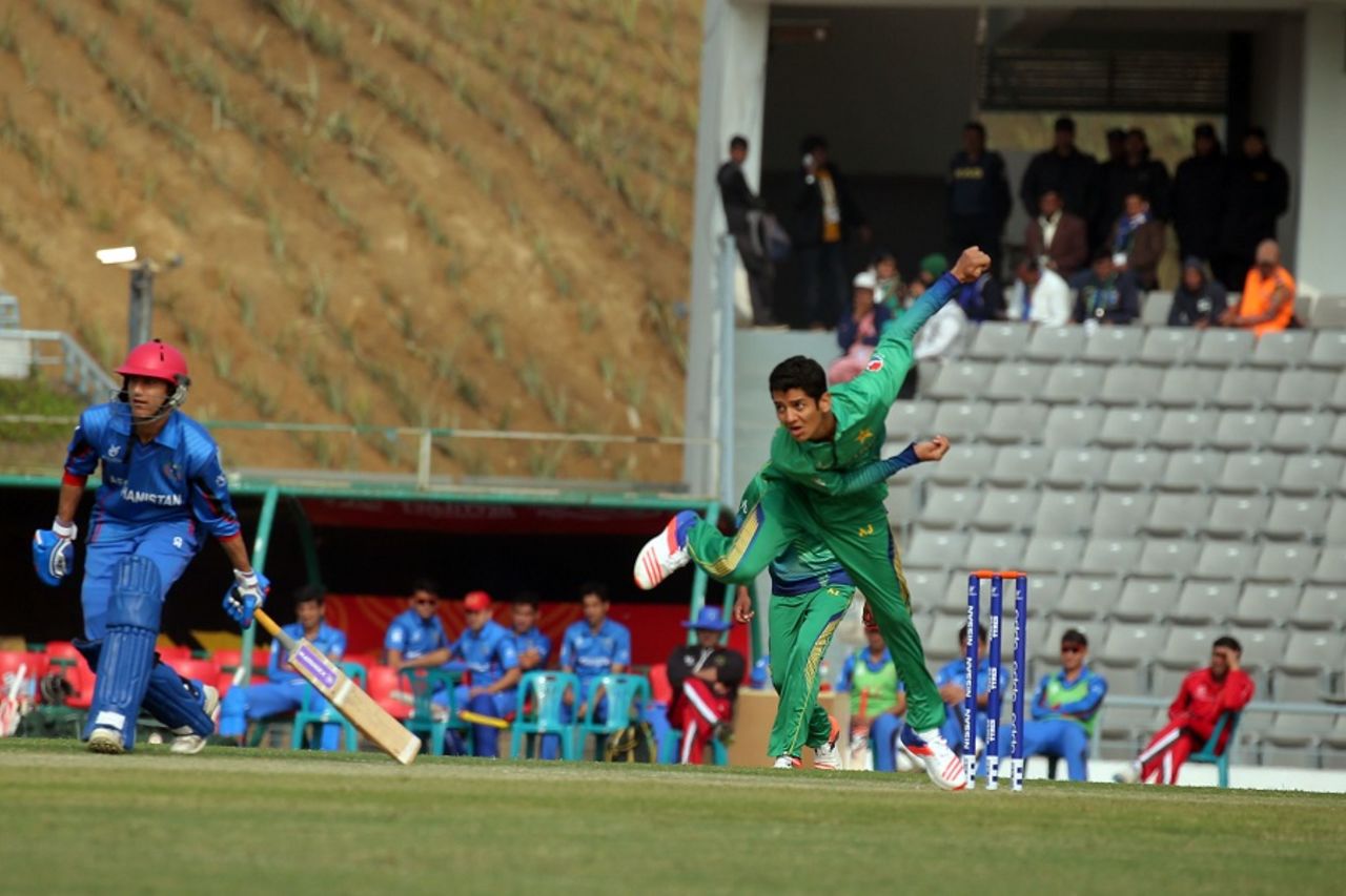 Hasan Mohsin picked up 3 for 24, Pakistan v Afghanistan, Under-19 World Cup 2016, Sylhet, January 28, 2016
