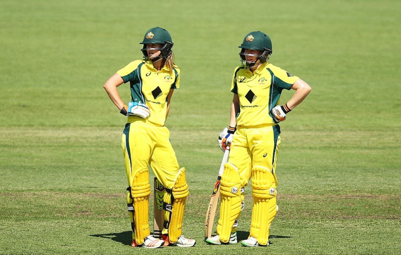 Ellyse Perry and Alex Blackwell built a strong stand, Australia v India, 1st Women's ODI, Canberra, February 2, 2016