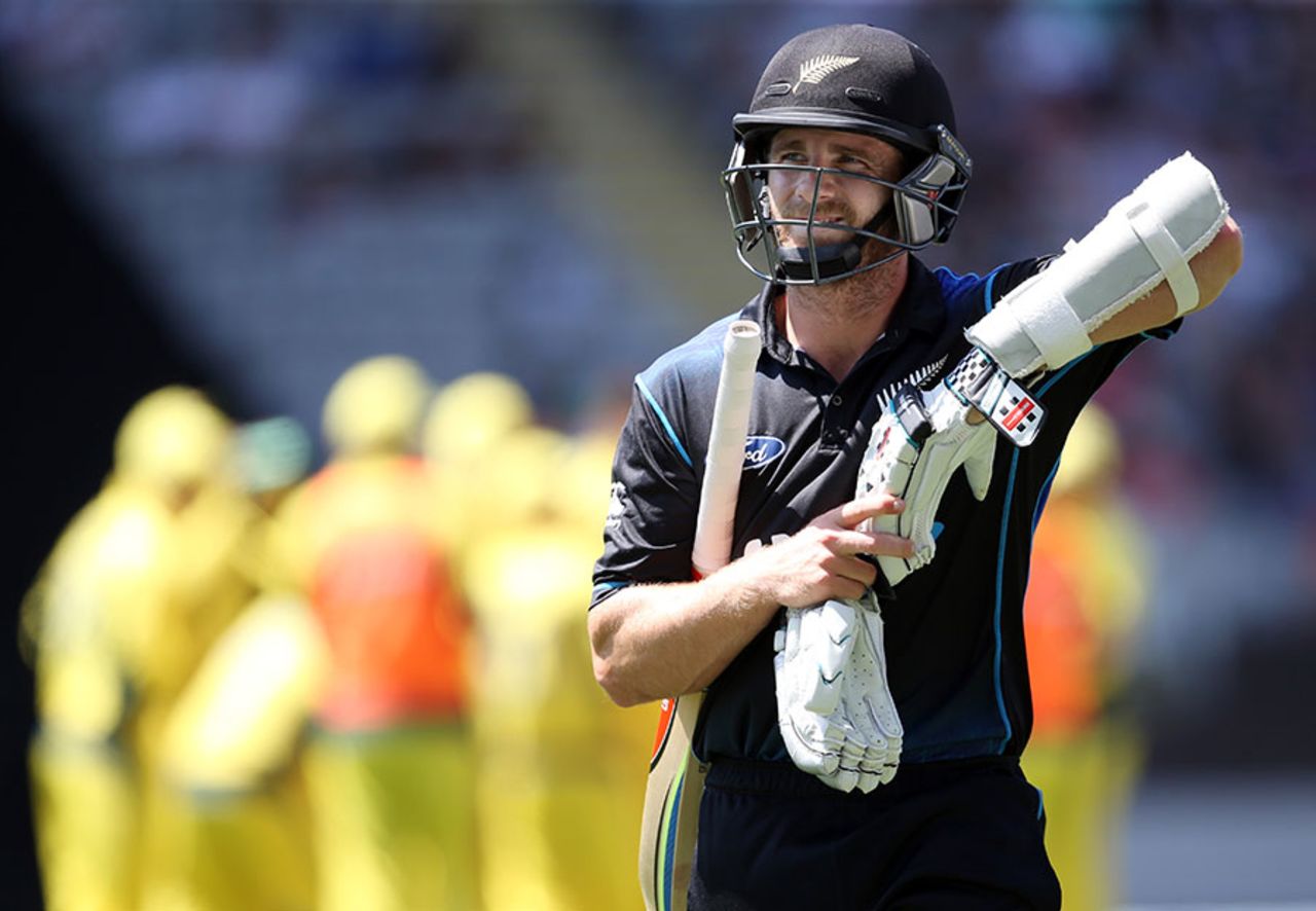 Kane Williamson was out for a duck, New Zealand v Australia, 1st ODI, Auckland, February 3, 2016