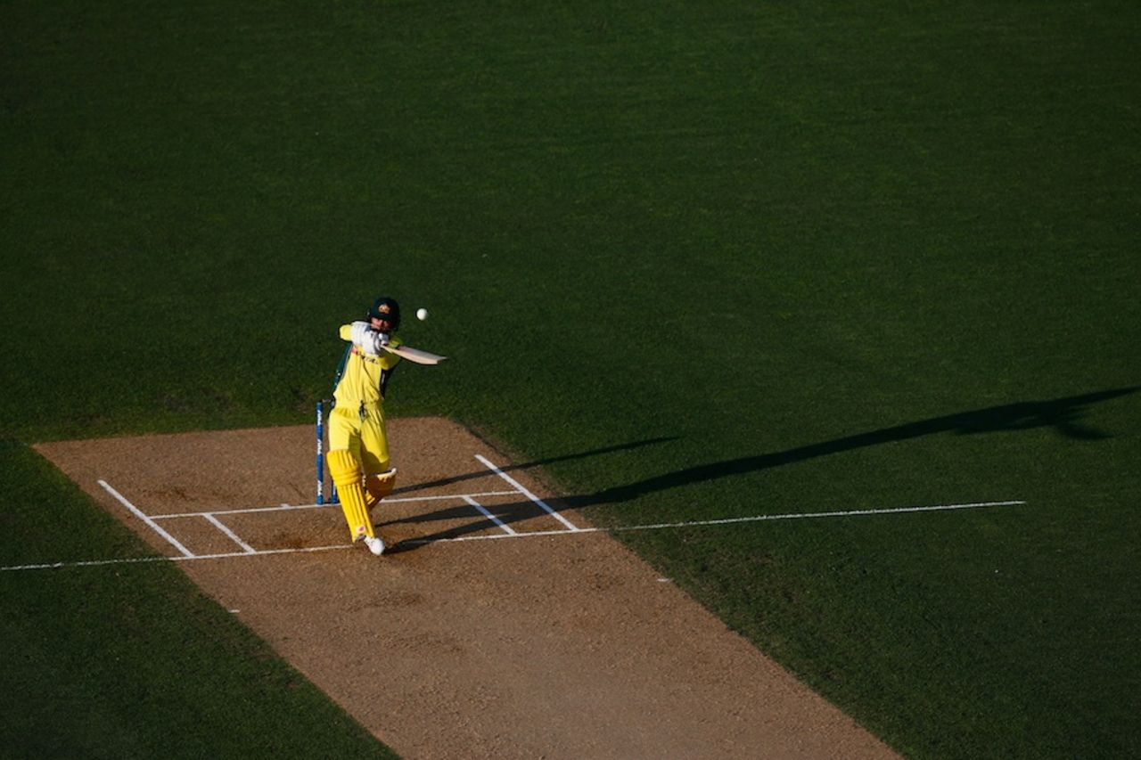Matthew Wade plays the pull, New Zealand v Australia, 1st ODI, Auckland, February 3, 2016