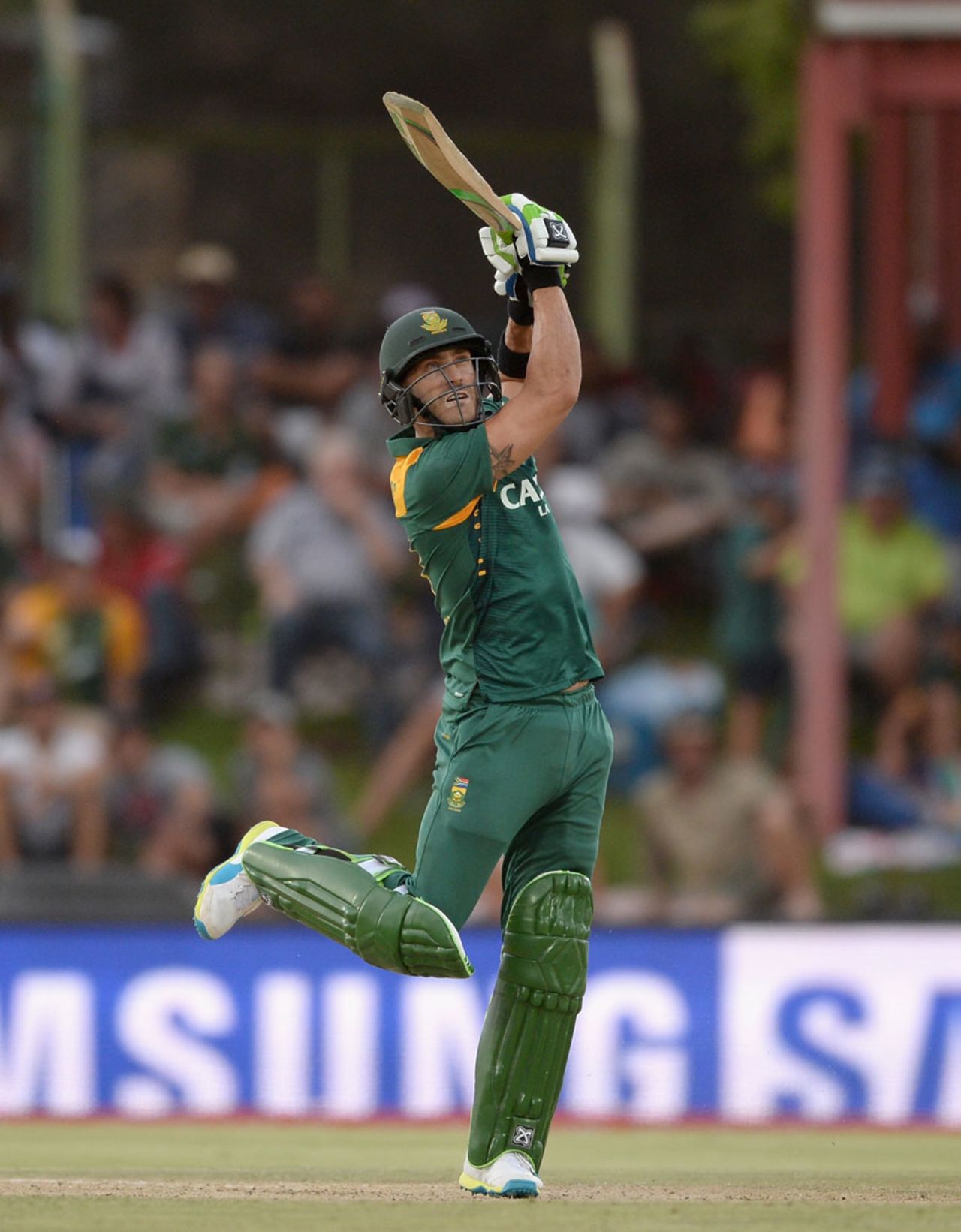 Faf du Plessis contributed to a century stand, South Africa v England, 1st ODI, Bloemfontein, February 3, 2016