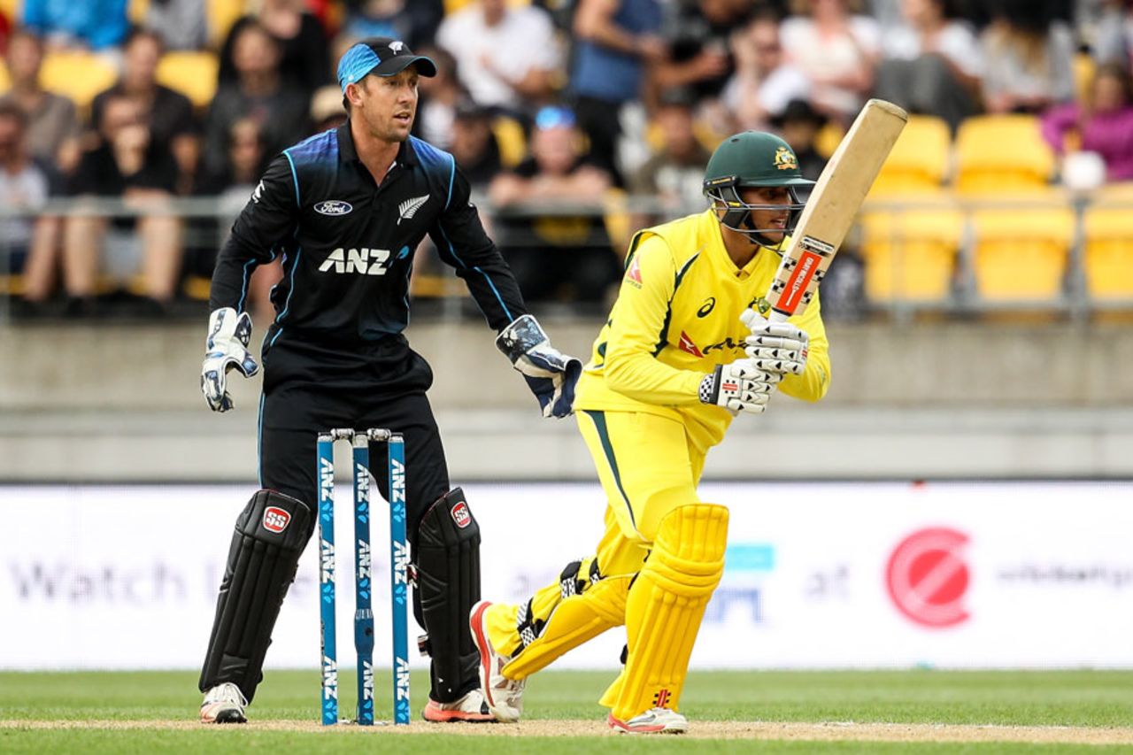 Usman Khawaja made his first ODI fifty, New Zealand v Australia, 2nd ODI, Wellington, February 6, 2016