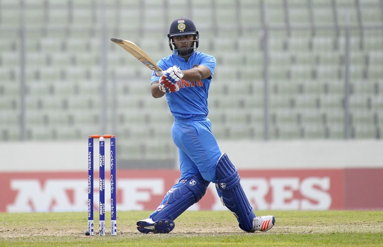 Rishabh Pant plays a pull, India v Sri Lanka, Under-19 World Cup 2016, Mirpur 