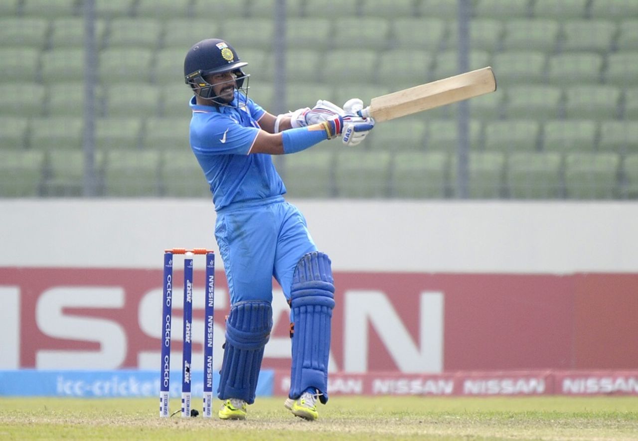 Anmolpreet Singh plays a pull, India v Sri Lanka, Under-19 World Cup 2016, Mirpur