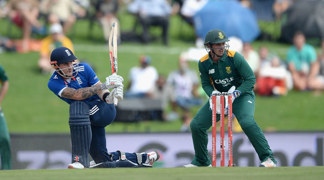 Alex Hales followed his 99 at Port Elizabeth with a well-compiled 65, South Africa v England, 3rd ODI, Centurion, February 9, 2016